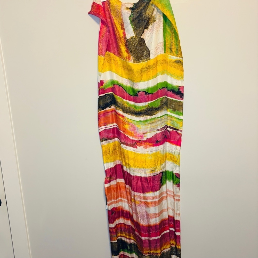 100% Silk Chico's Artistic Multicolor Scarf